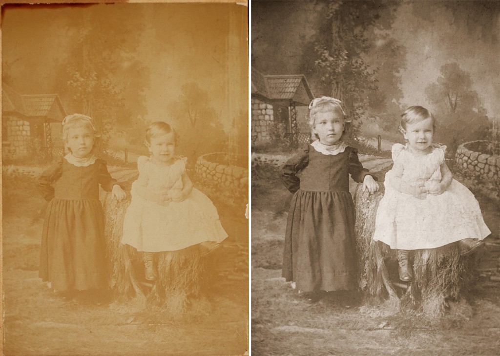 Faded photo for restoration