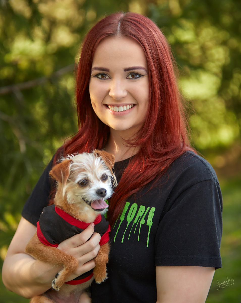 Senior Girl with Dog