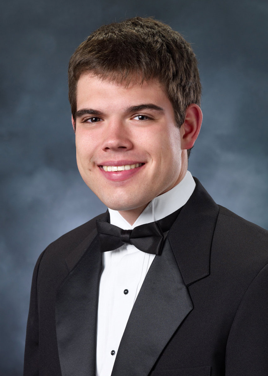 Senior Headshot in Tuxedo