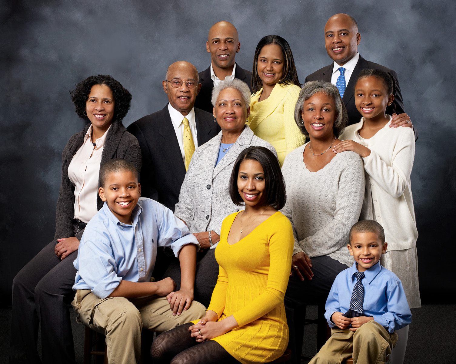 Extended Family Group in Studio