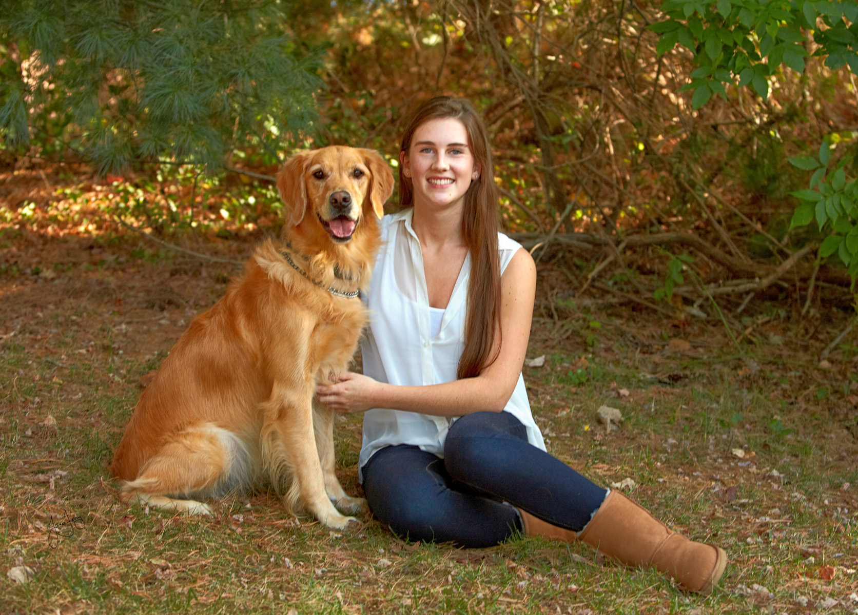 Senior Portrait with Dog